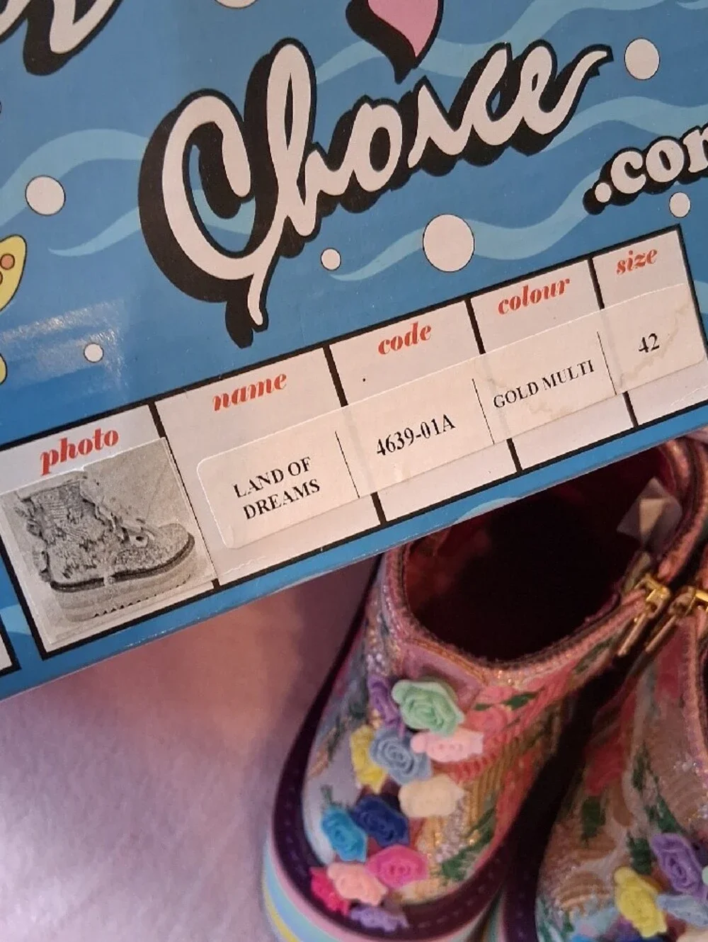 LAND OF DREAMS Platform Boot, Size 11 (42) Irregular Choice
